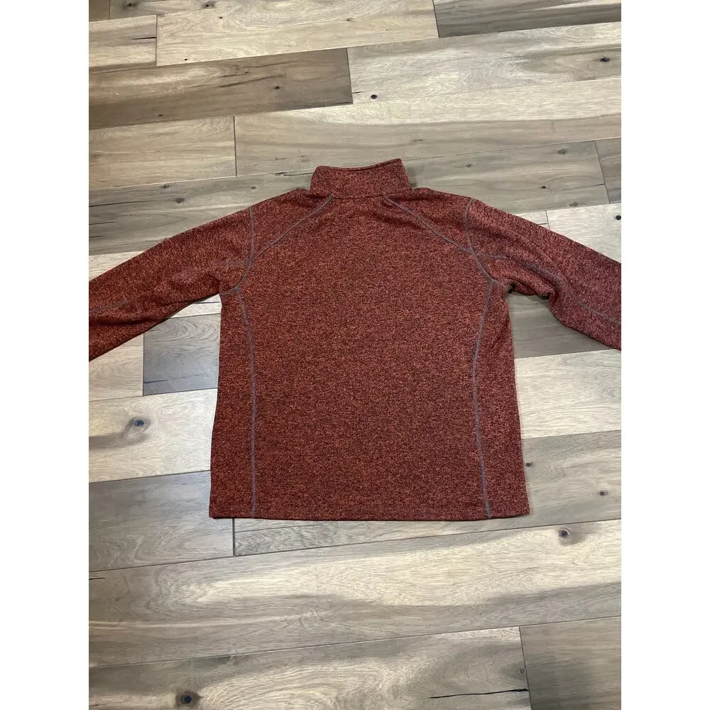 Eddie Bauer Mens Terracotta Quarter Zip Pullover Size XL